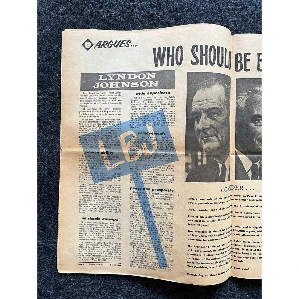 1970s Childrens Cold War Newspaper, Vintage Antique Collectibles, Original Chil